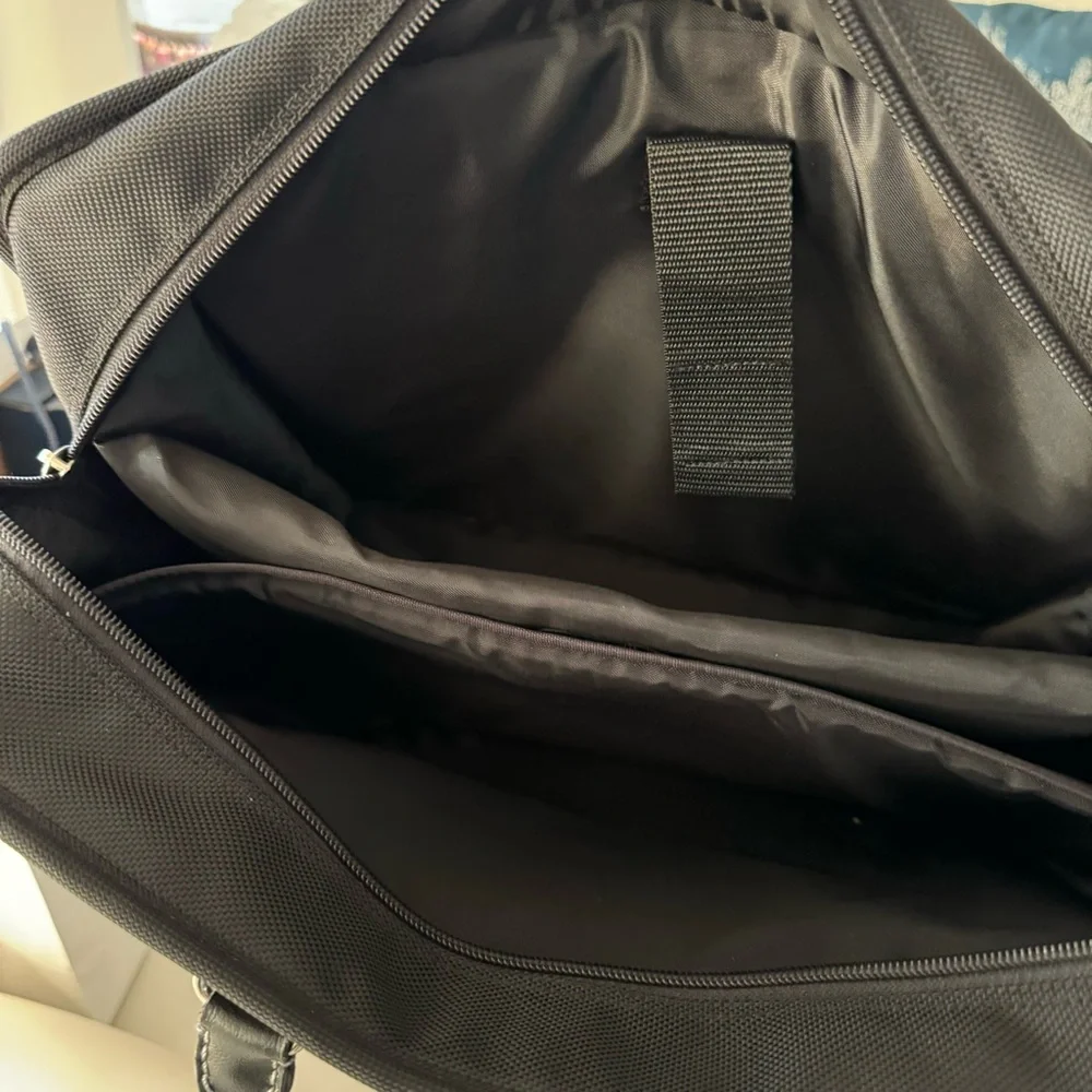 Franklin Covey Laptop Bag Briefcase Black Leather